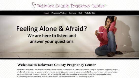Delaware County pregnancy Center by Celebration Web Design