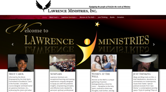 Celebration Web Design Site - Lawrence Ministries Author Speaker