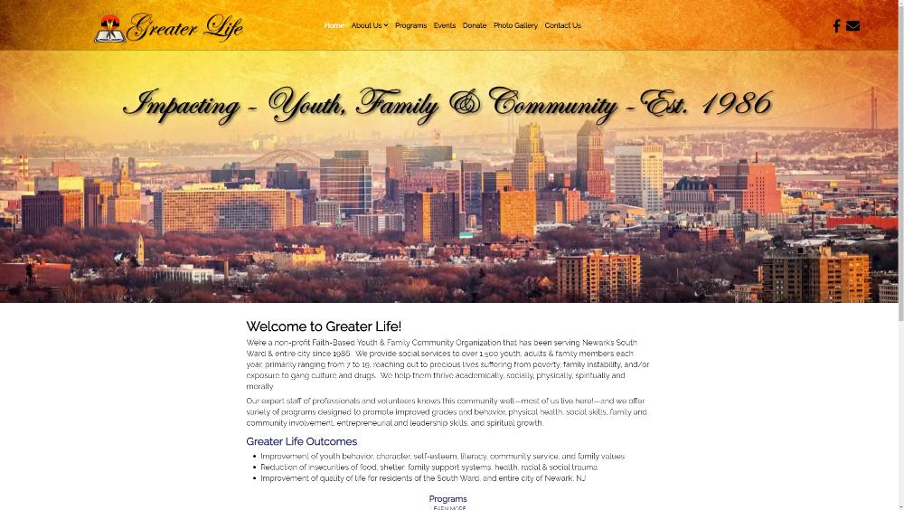 Greater Life Newark by Celebration Web Design
